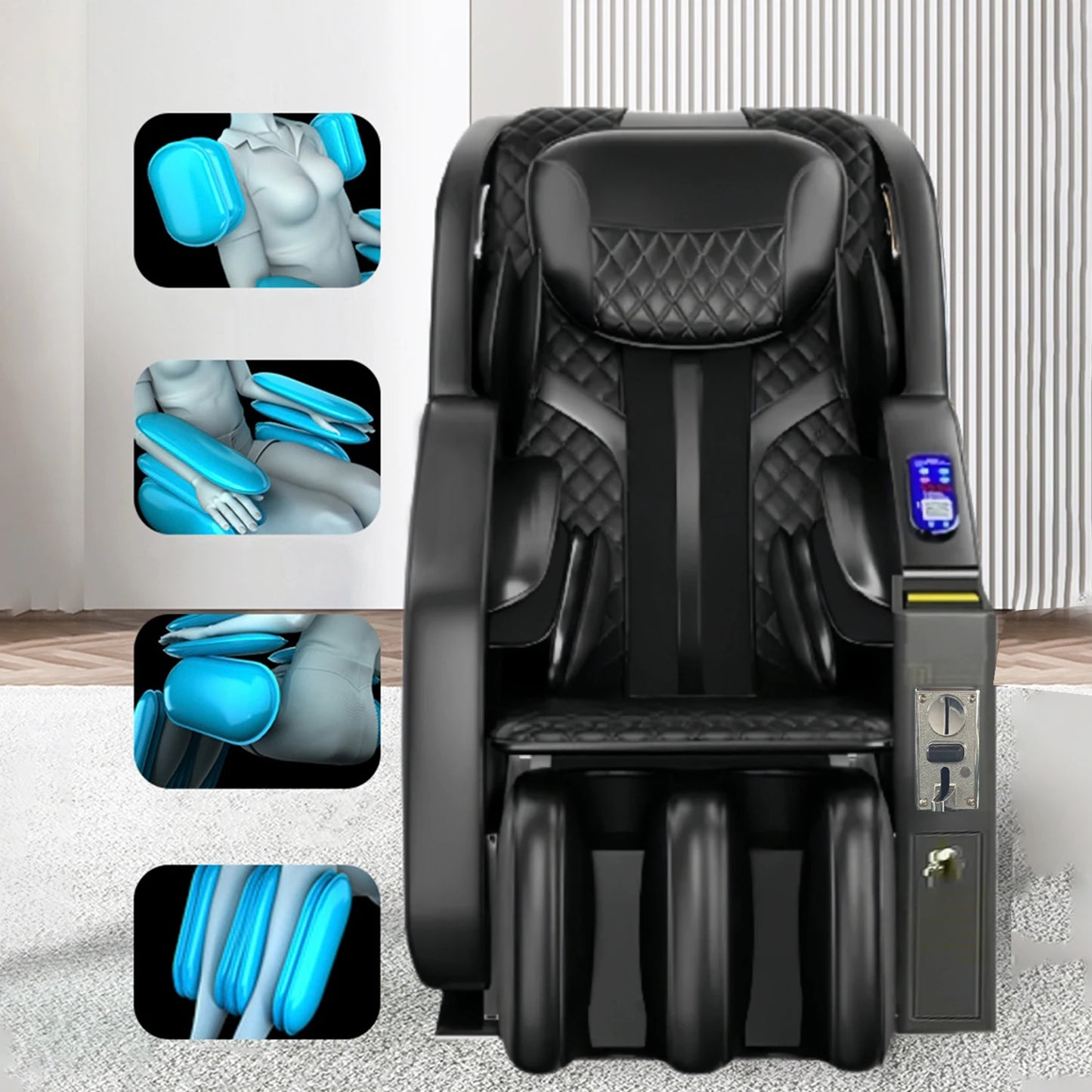 Full Body 4d Zero Gravity Electric Coin or Paper Currency Operated Massage Chair Automatic Body Kneading Multi-function Cheaper