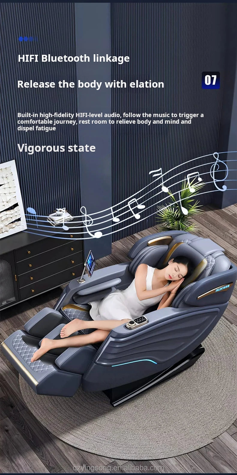 Full Body Professional 3D Zero Gravity Intelligent Electric Automatic Luxury Heating Shiatsu Massage Chair Rocking Sofa