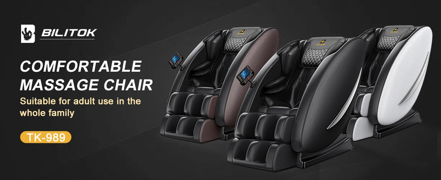 Massage Chair Recliner with Zero Gravity, Full Body Massage Chair with Heating, Bluetooth Speaker, Airbags, Foot Roller