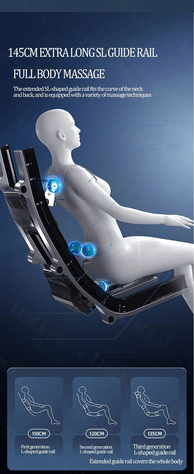 3 Year Warranty Dual-core 4D SL-Track Zero Gravity full body Massager Chairs Home 3D Office Electric leg lift Massage Sofa