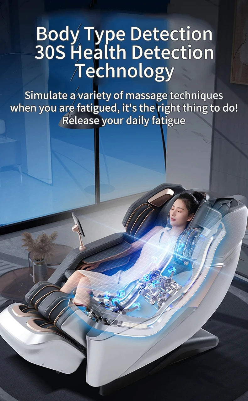 3 Year Warranty 4D Waist Heating Luxury Massage Chair Full body Airbag  SL Track Massage Sofa 3D Zero Gravity Home Office Chair