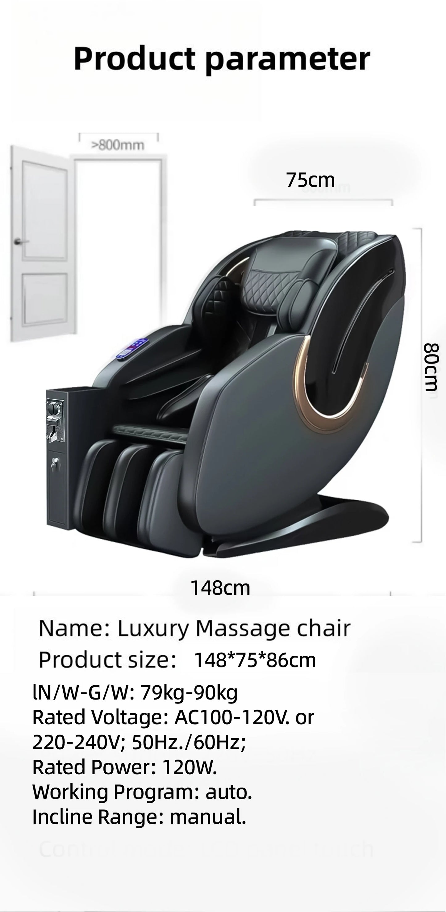 Full Body 4d Zero Gravity Electric Coin or Paper Currency Operated Massage Chair Automatic Body Kneading Multi-function Cheaper