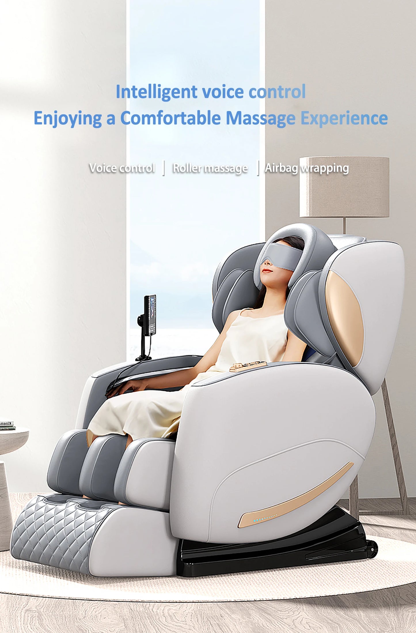 Luxury Electric Leisure Massage Chair Zero Gravity Intelligent Full Body Multi-Function Bluetooth Music U-Shaped Pillow+Shortcut