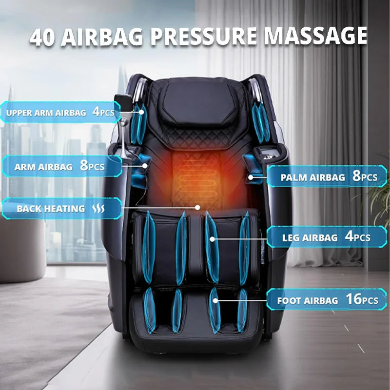 Multifunctional massage chair with eight automatic massage programs for the whole body, adjustable tilt angle，Relieve fatigue