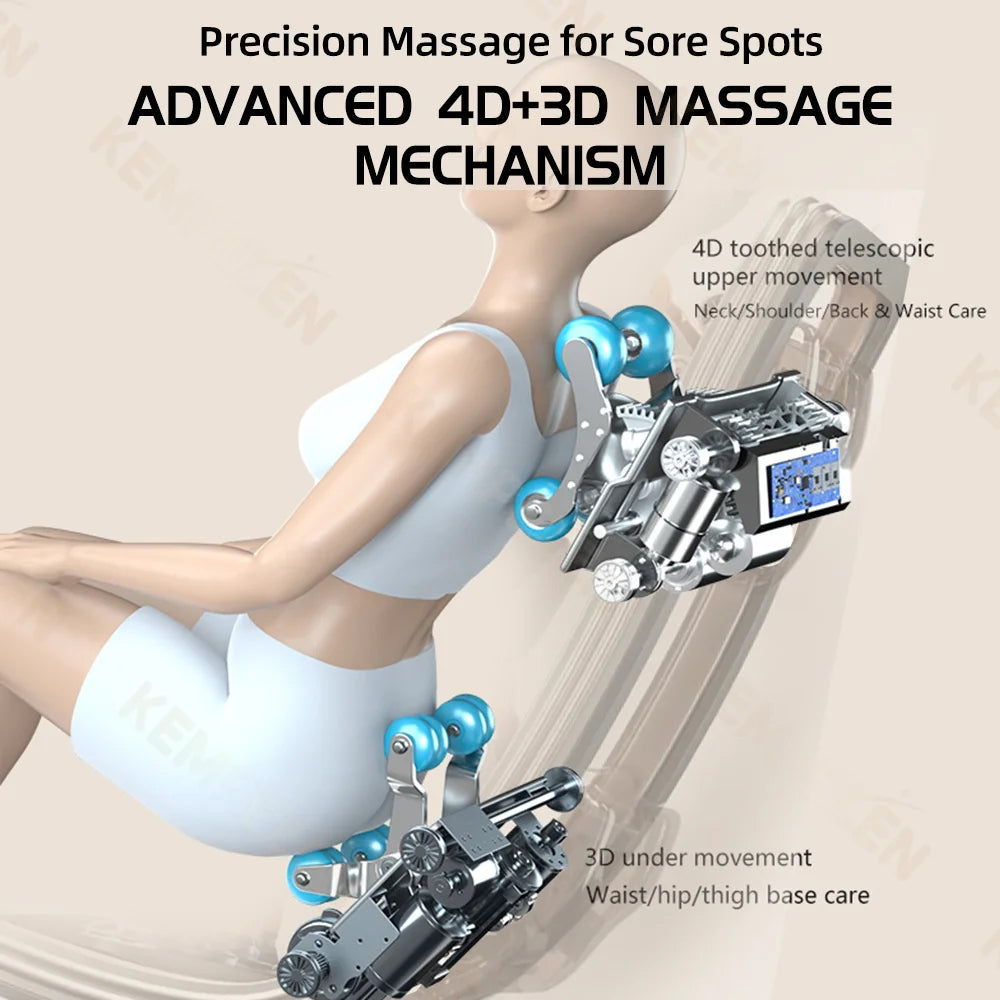 3 Year Warranty Dual-core 4D SL-Track Zero Gravity full body Massage Chair Home 3D Thai Stretch Electric leg lift Massage Sofa