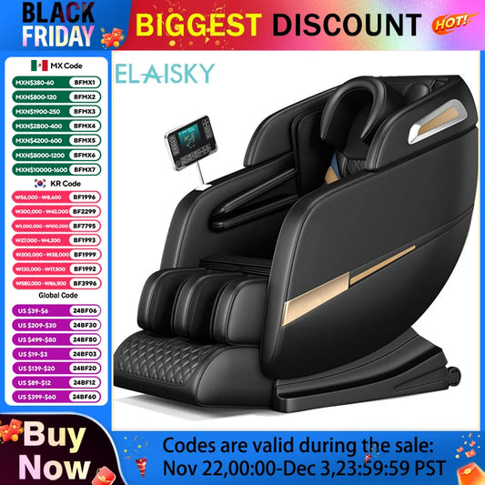 Massage Chair Home Full Body Deluxe Zero-gravty Multifunctional Electric Office Massage Chair Sofa Bluetooth Music  Heating