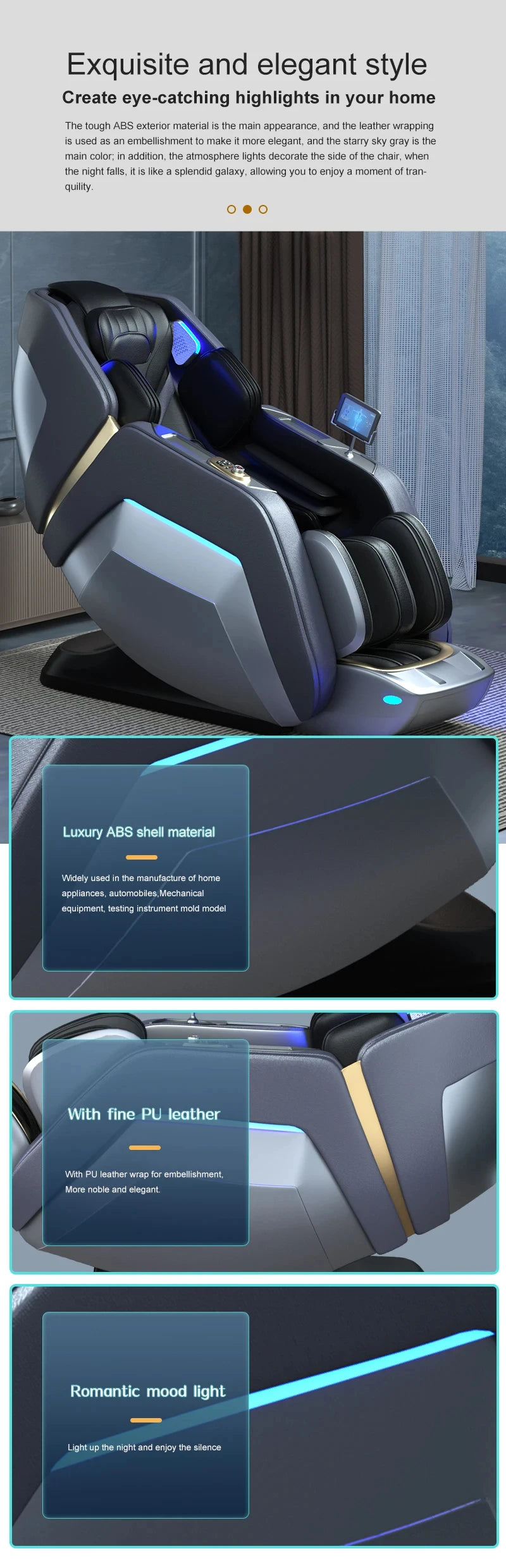 Massage Chair 4D with Zero Gravity Full Body with Voice Control,Back Heating,Bluetooth Speaker,Airbags Massage Chair