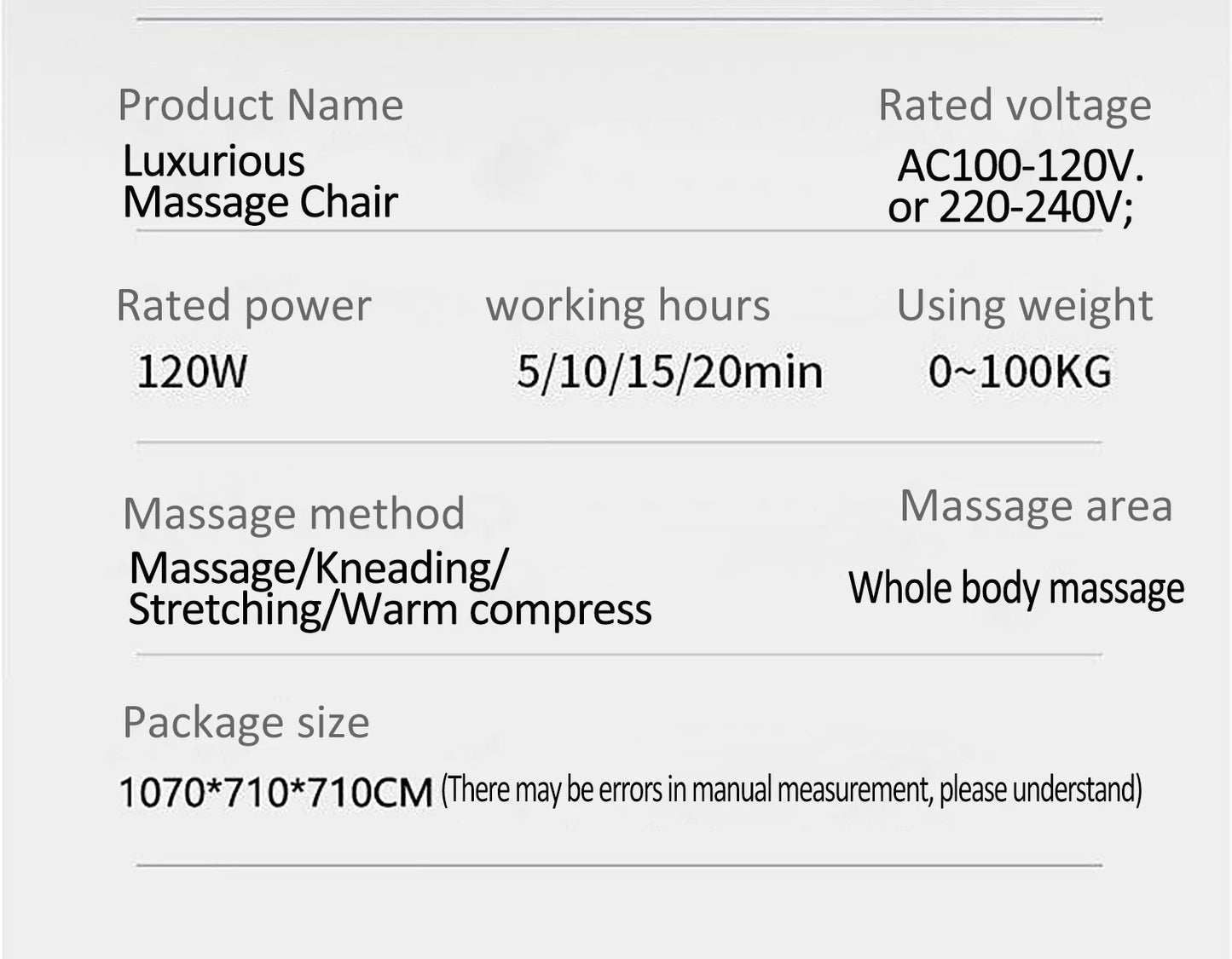 3-year warranty Electric Full Body Massage Chair Zero Gravity Intelligent Kneading massage sofa chair for home Bluetooth music