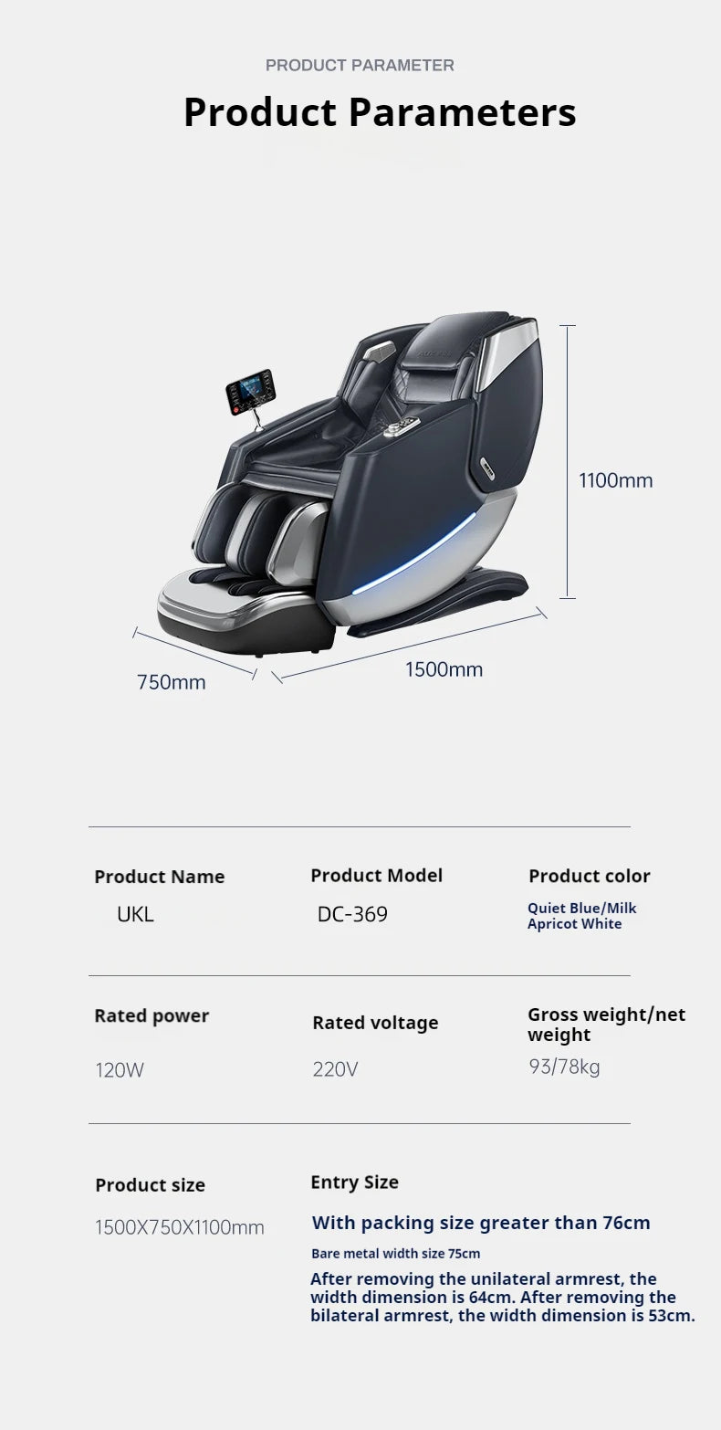 3 Year Warranty 4D SL-Track Zero Gravity full body AirBag Massager Chairs Home 3D Office Chair Luxury Electric Massage Sofa