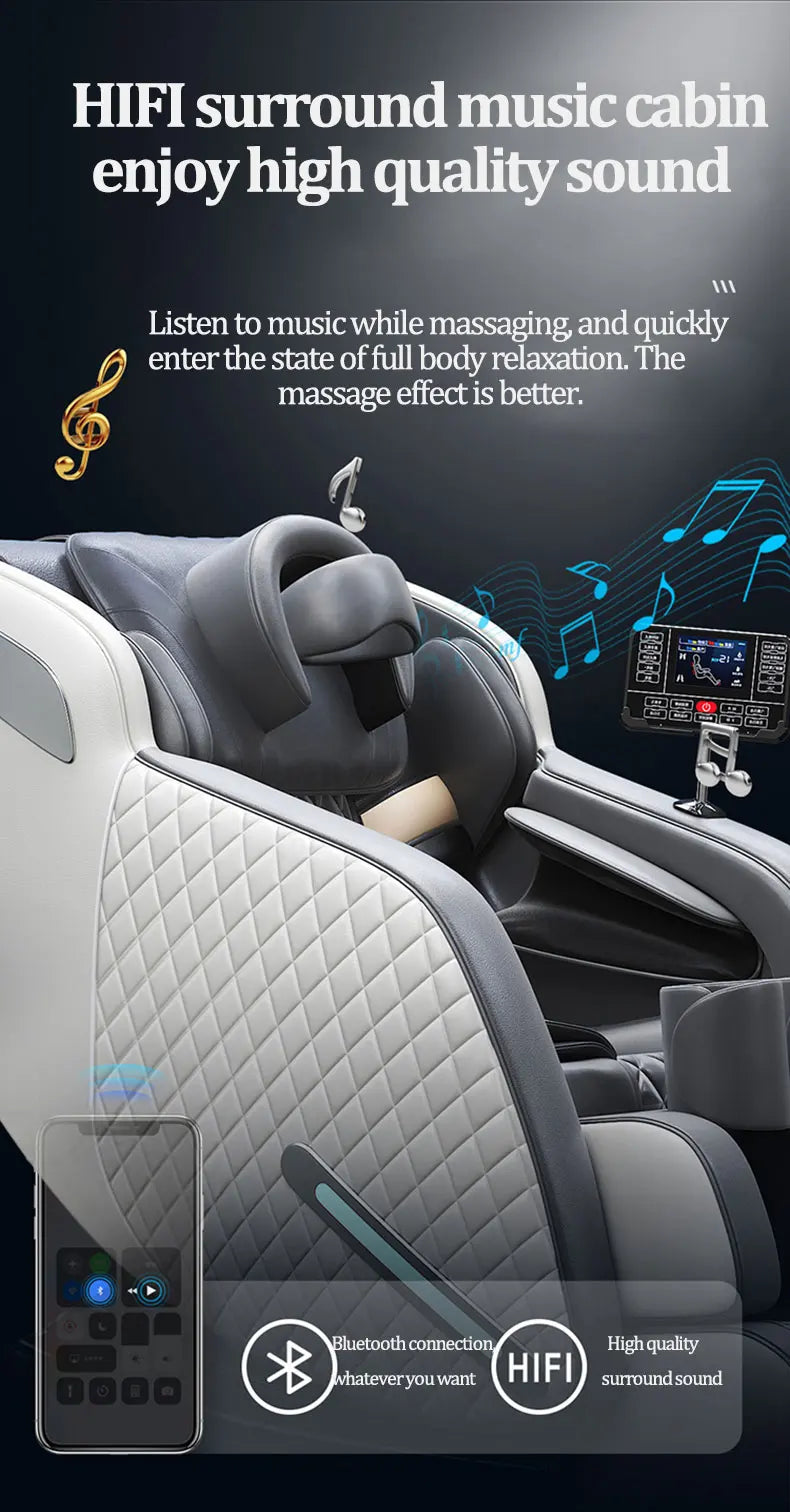 Multi-Function Music Massage Chair Office Home Full Automatic Zero-Gravity Electric Massage Luxury Space Capsule Gift  Sofa