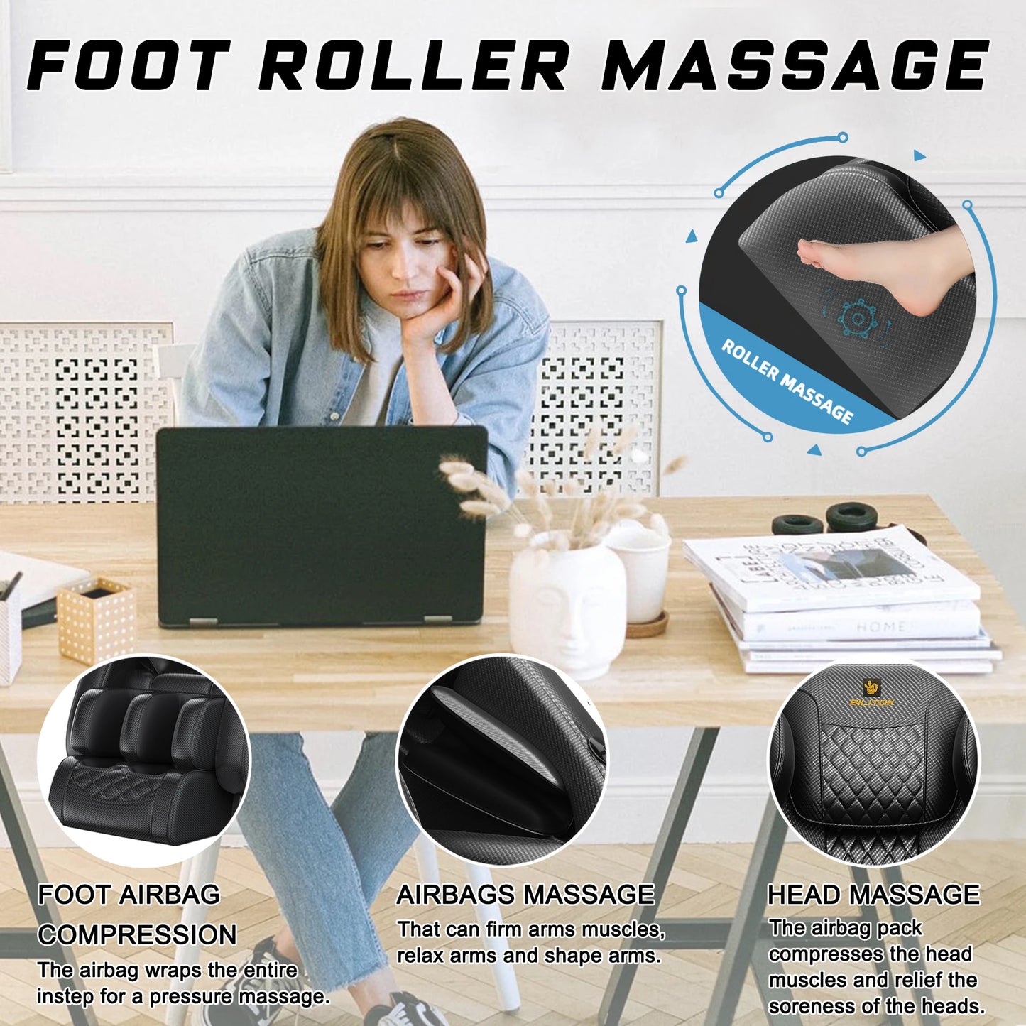 Massage Chair Recliner with Zero Gravity, Full Body Massage Chair with Heating, Bluetooth Speaker, Airbags, Foot Roller