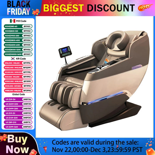 New Model Home Office Furniture Electric Massage Chair Heating Body care foot massage zero gravity full body Touch Screen