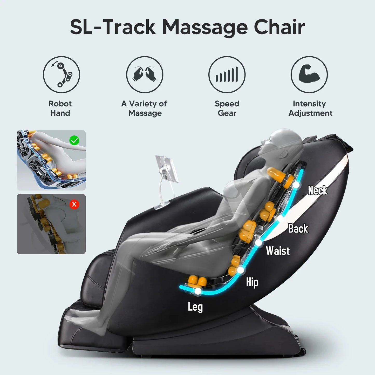 2 Year Warranty 4D SL track Airbag Zero Gravity full body Massage Chair Home 3D Office Heating Shiatsu Office Chair Massage Sofa