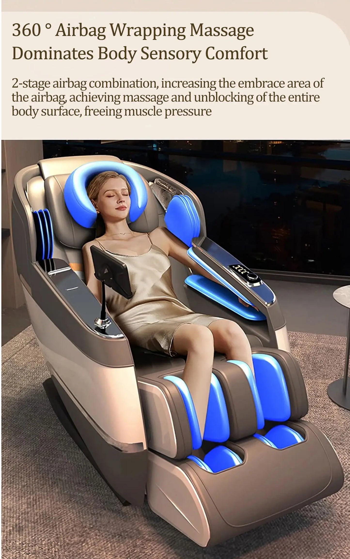 3 Year Warranty Home Full Body 4D Airbag Electric Jade Head Luxury Massage Chairs Zero Gravty 6D Massage Sofa Office Chair