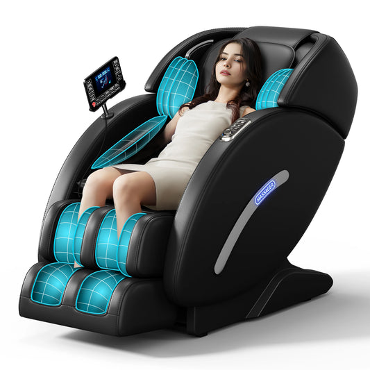 HOMEMASSA Full Body Massage Chairs Zero Gravity Shiatsu Massage Recliner Multi-Function Heated Bluetooth, LCD Touch Screen